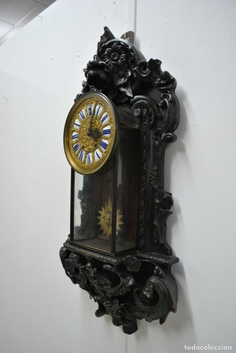 Relojes de pared: RELOJ ANTIGUO DE PARED ESTILO LUIS XV - Foto 7