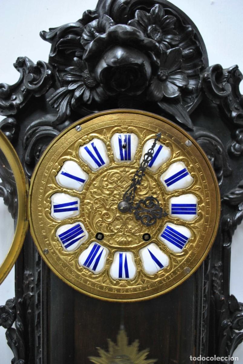 Relojes de pared: RELOJ ANTIGUO DE PARED ESTILO LUIS XV - Foto 8