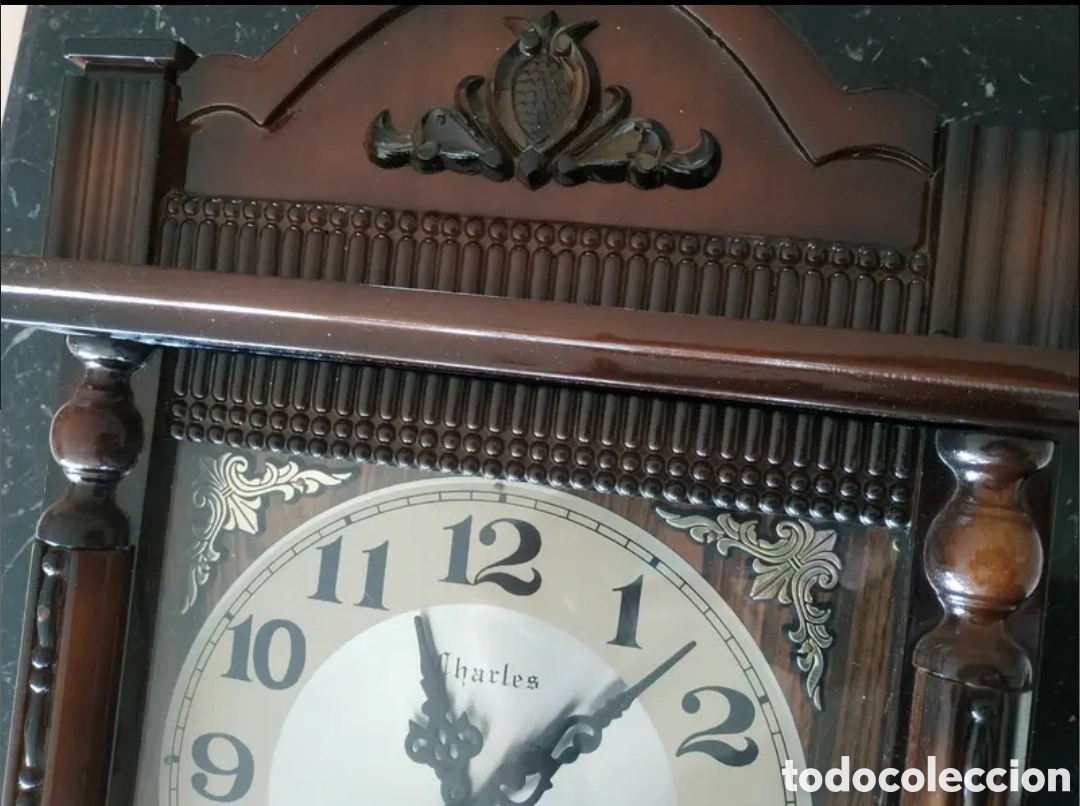 Relojes de pared: Reloj de pared marr&oacute;n - Foto 3