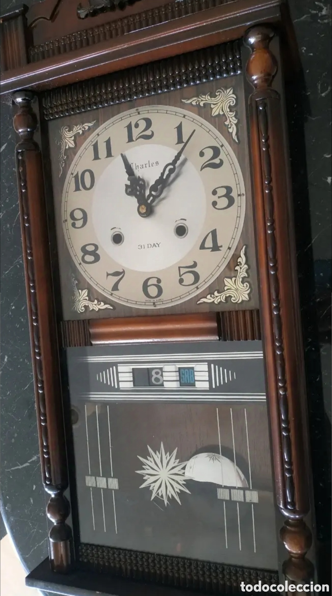 Relojes de pared: Reloj de pared marr&oacute;n - Foto 1