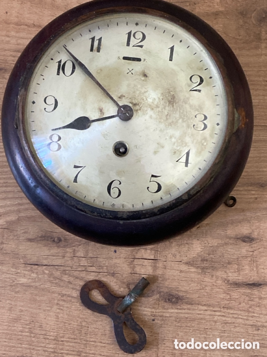 Relojes de pared: Reloj pared con llave .Alemania . - Foto 3