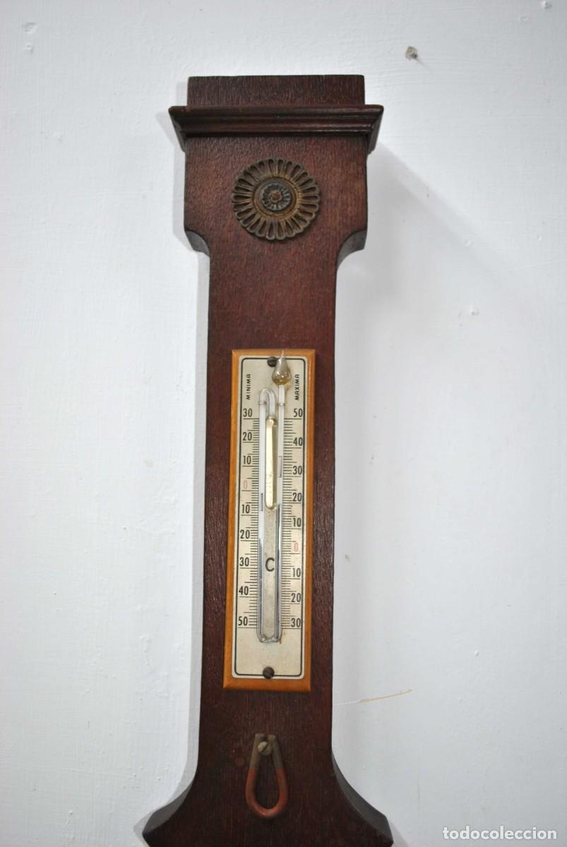 Relojes de pared: ANTIGUO TERM&Oacute;METRO BAR&Oacute;METRO SETH THOMAS - Foto 2