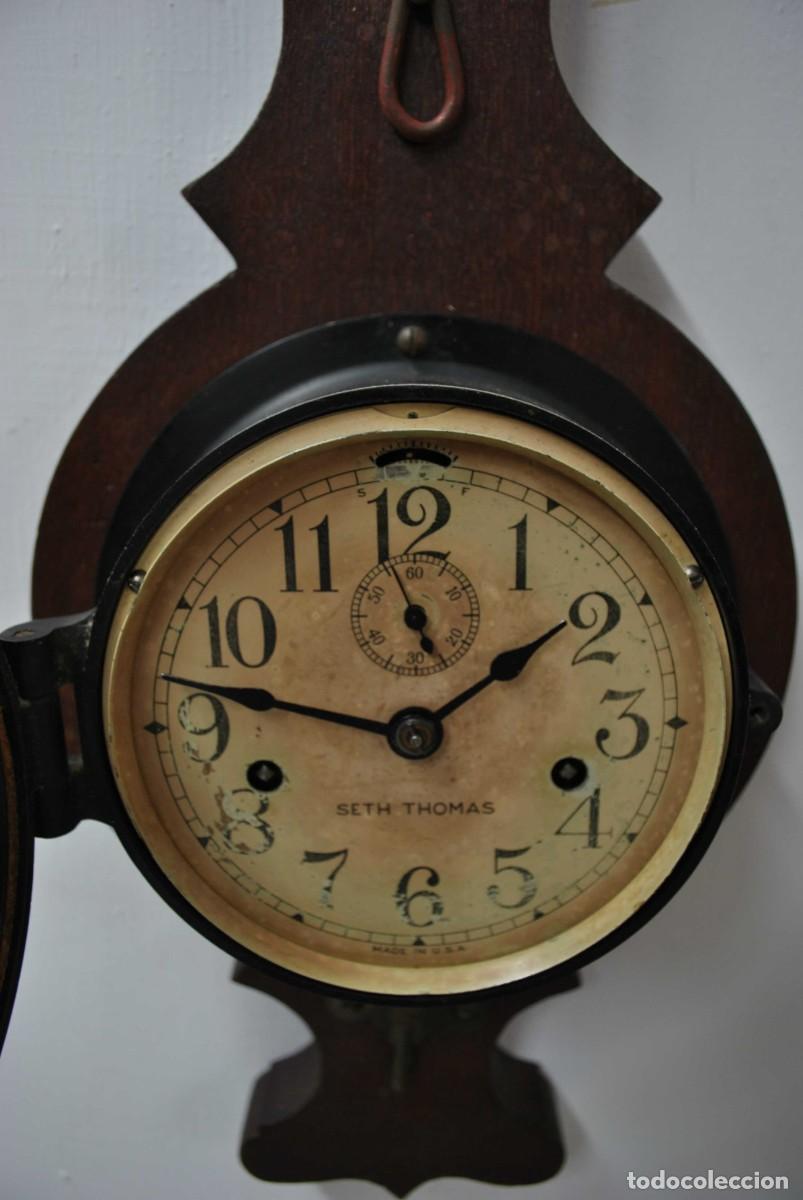 Relojes de pared: ANTIGUO TERM&Oacute;METRO BAR&Oacute;METRO SETH THOMAS - Foto 4