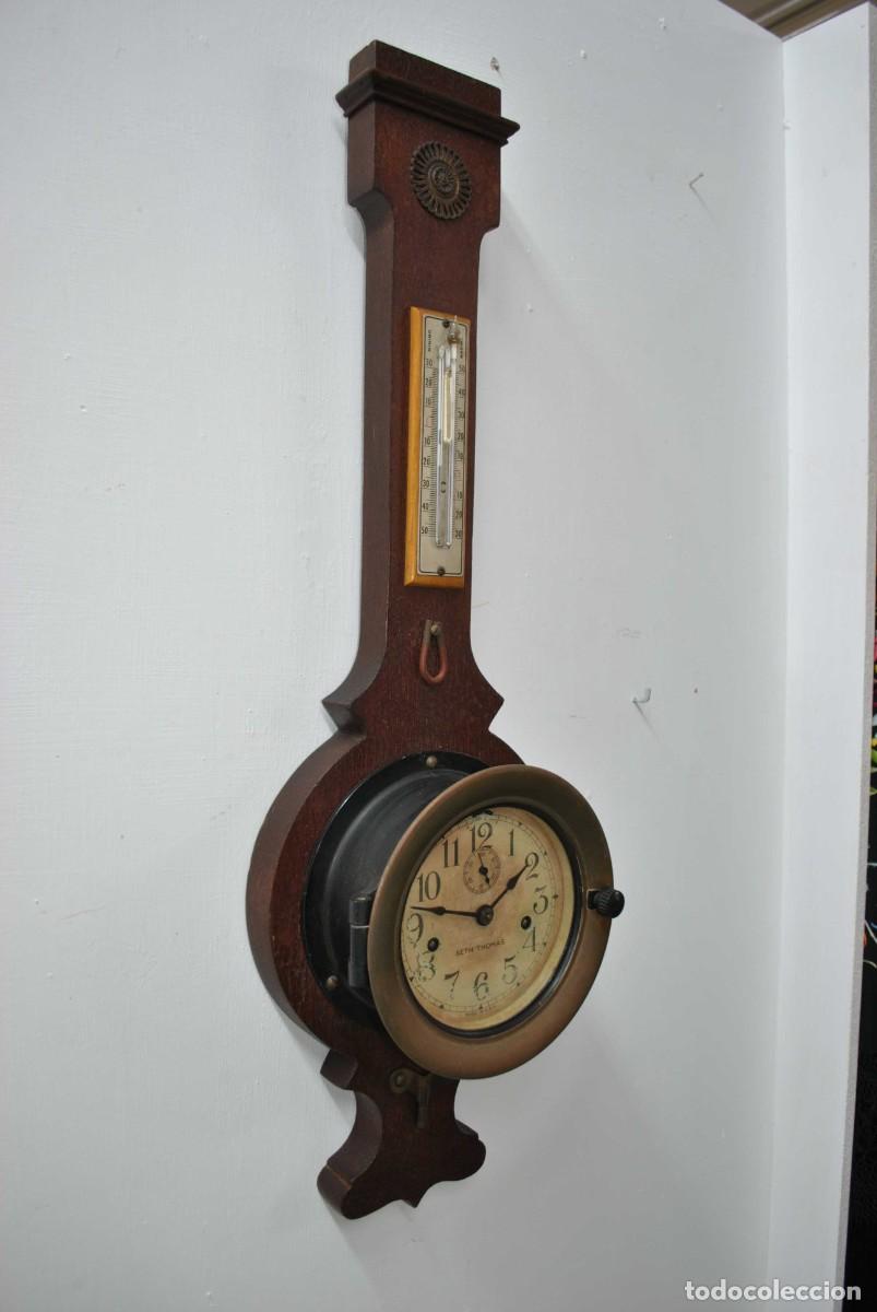 Relojes de pared: ANTIGUO TERM&Oacute;METRO BAR&Oacute;METRO SETH THOMAS - Foto 5