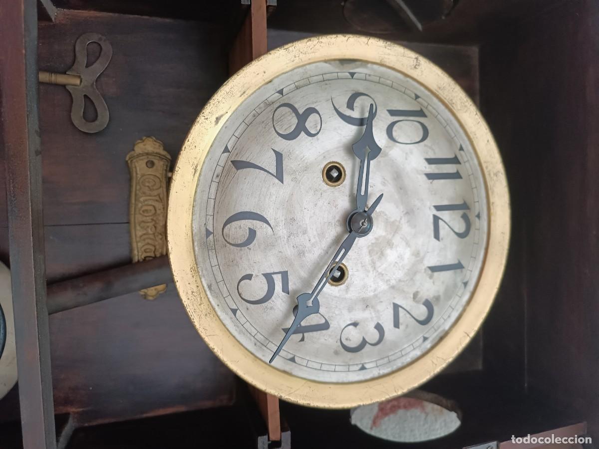 Relojes de pared: Reloj de pared en madera tallada - Foto 7