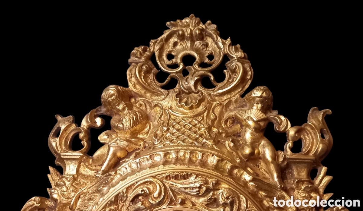 Relojes de pared: Antiguo reloj de pared &rdquo;Blessing&rdquo; West Germany placa de bronce - Foto 3