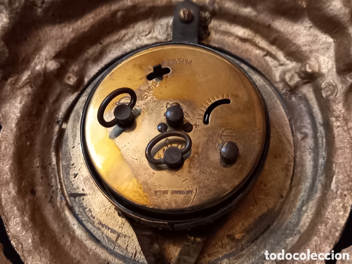 Relojes de pared: Antiguo reloj de pared &rdquo;Blessing&rdquo; West Germany placa de bronce - Foto 5