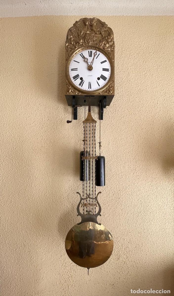 Relojes de pared: Reloj de p&eacute;ndulo tipo Morez - Foto 5