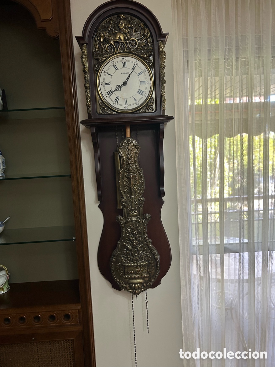 Relojes de pared: Reloj de pared antiguo con p&eacute;ndulo (estilo holand&eacute;s barroco) - Foto 1