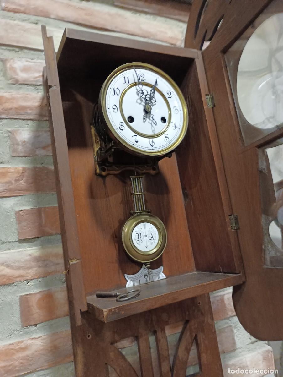Relojes de pared: RELOJ ART-DECO EN FUNCIONAMIENT Ppios XX - Foto 8