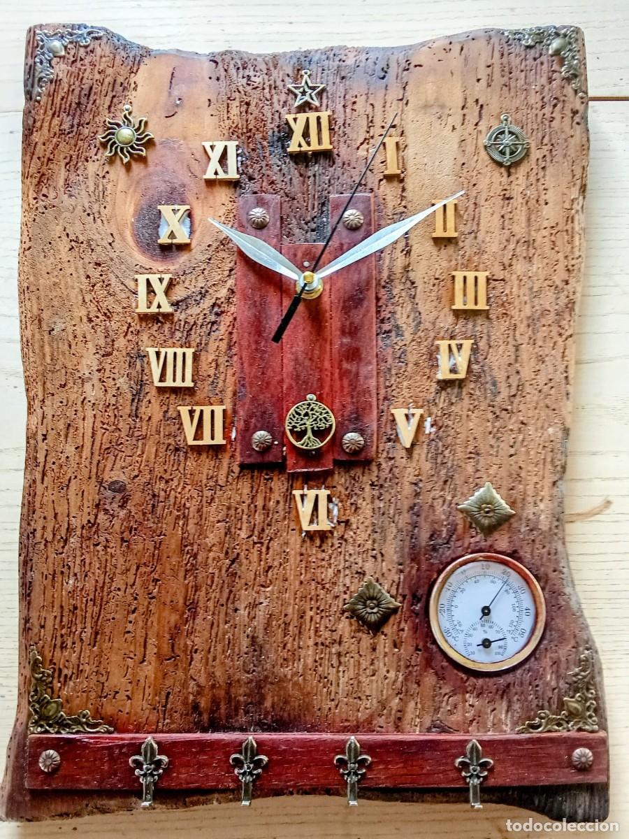 Relojes de pared: Reloj de pared hecho a mano. de madera - Foto 2
