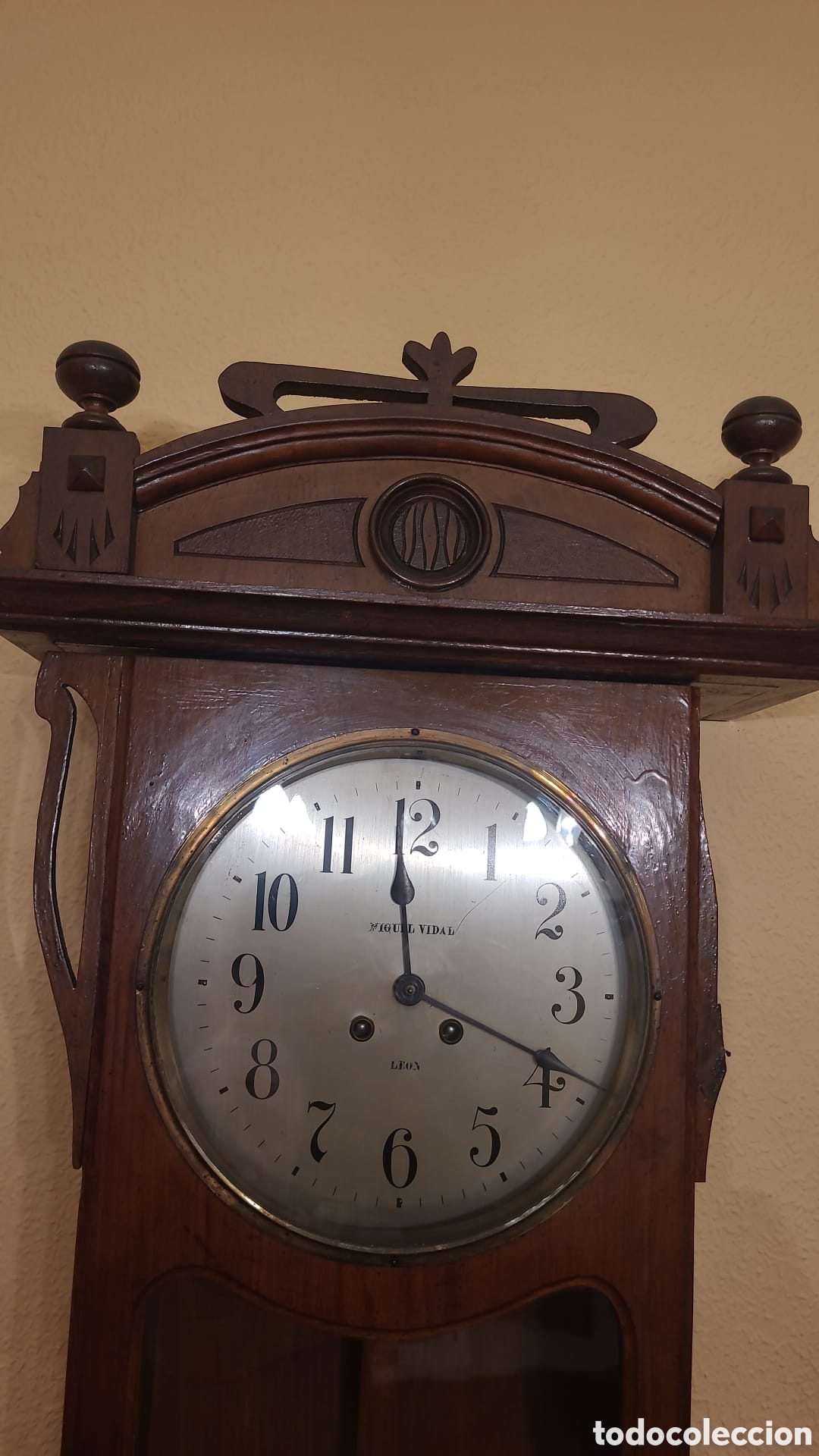 Relojes de pared: Reloj de p&eacute;ndulo carga manual a&ntilde;os 20 - Foto 2