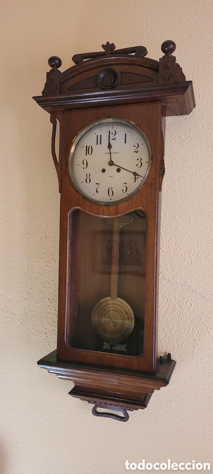 Relojes de pared: Reloj de p&eacute;ndulo carga manual a&ntilde;os 20 - Foto 5