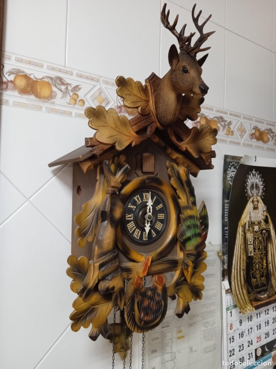 Relojes de pared: Reloj Cuco antiguo alem&aacute;n de cuerda funcionando - Foto 9