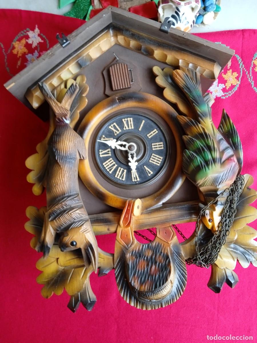 Relojes de pared: Reloj Cuco antiguo alem&aacute;n de cuerda funcionando - Foto 7