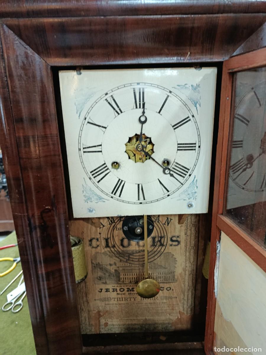 Relojes de pared: Antiguo reloj de repisa o pared Jerome & Co REF-429/1 - Foto 3