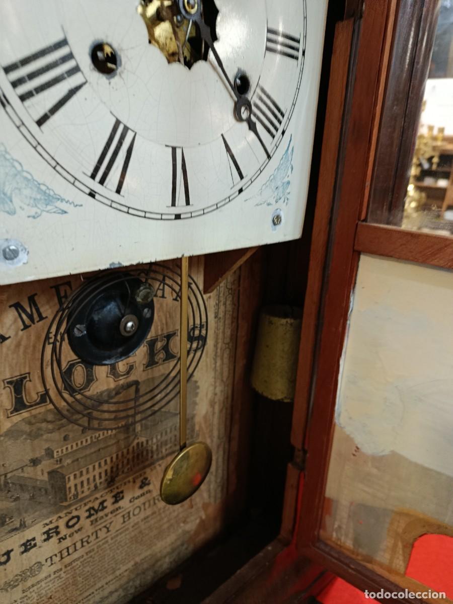 Relojes de pared: Antiguo reloj de repisa o pared Jerome & Co REF-429/1 - Foto 5