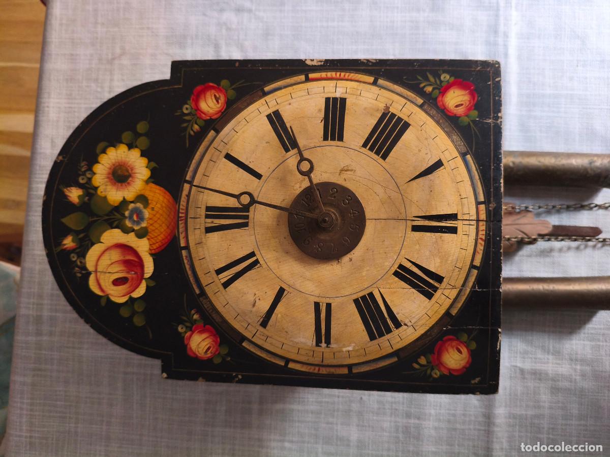 Relojes de pared: Reloj de pared antiguo policromado - Foto 1