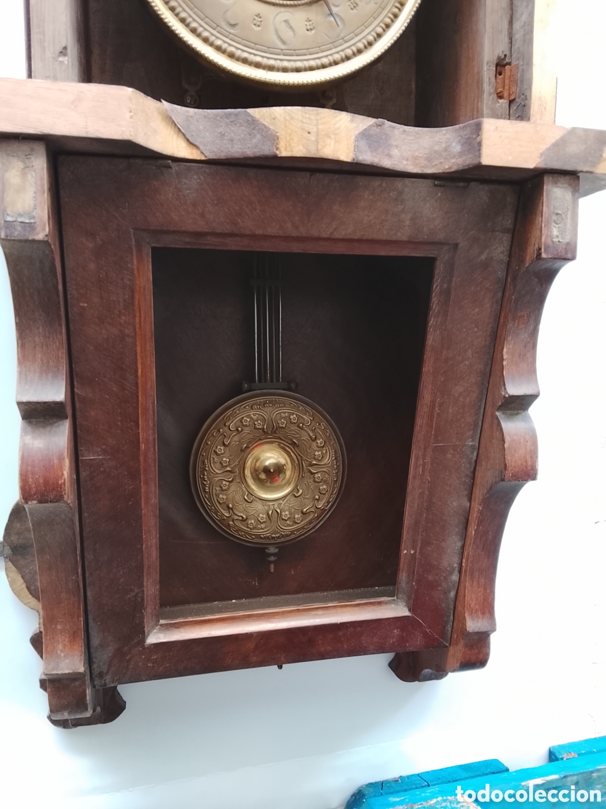 Relojes de pared: Antiguo reloj de pared para restaurar - Foto 3