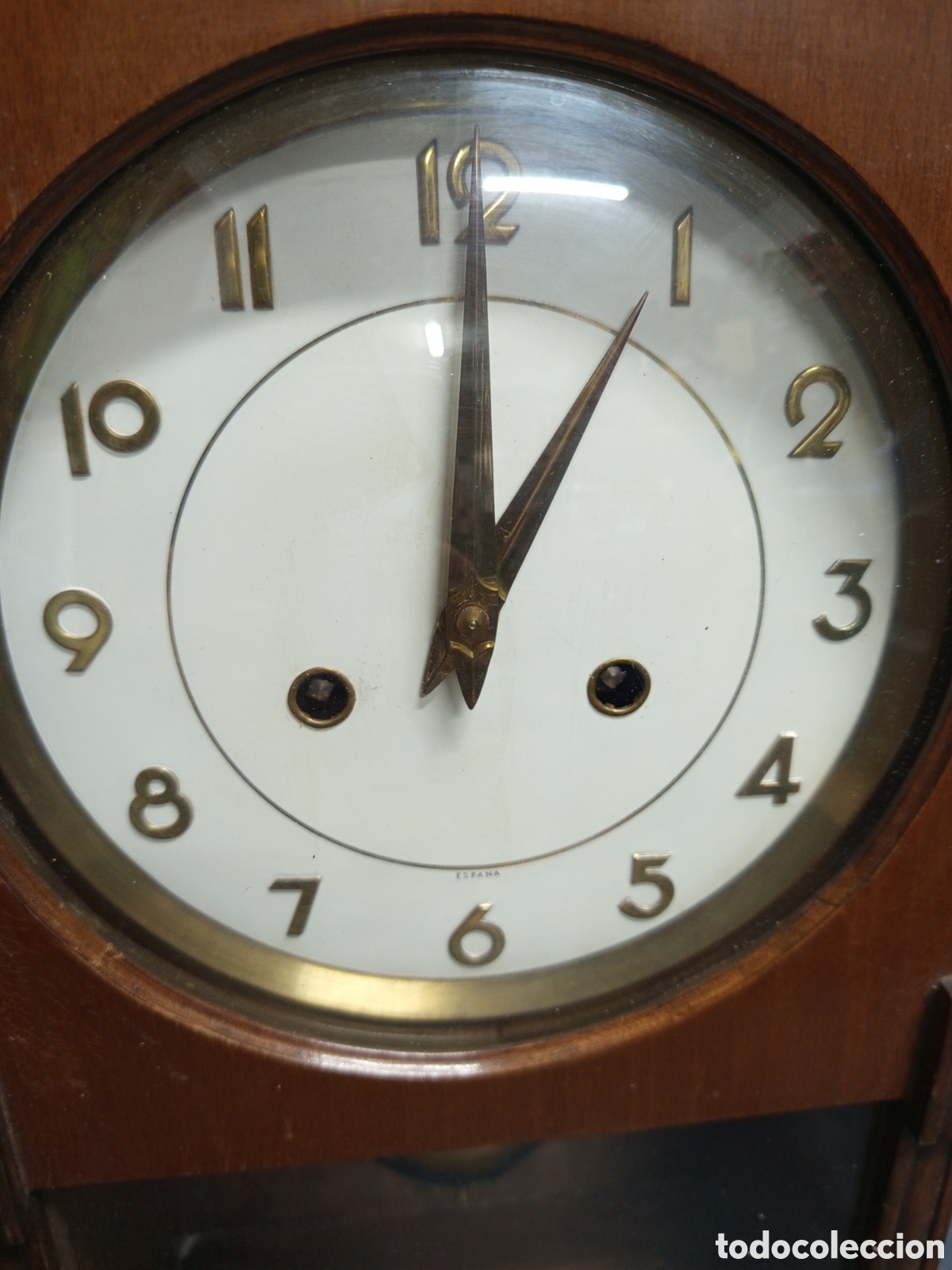 Relojes de pared: Reloj antiguo de pared a cuerda - Foto 2