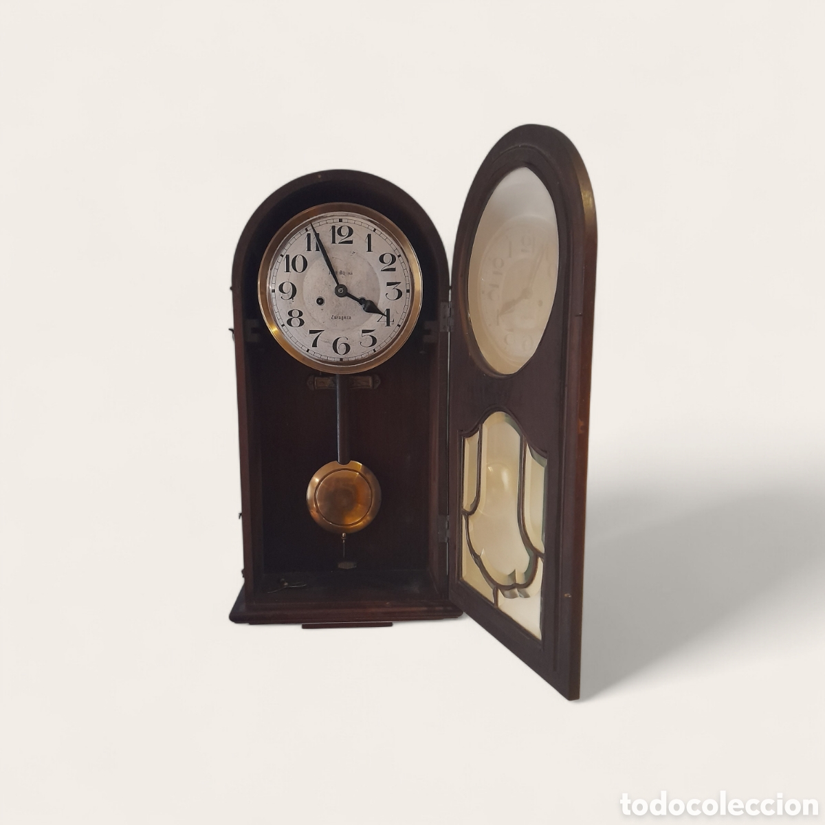 Relojes de pared: Antiguo reloj de pared Jos&eacute; Baena. - Foto 3