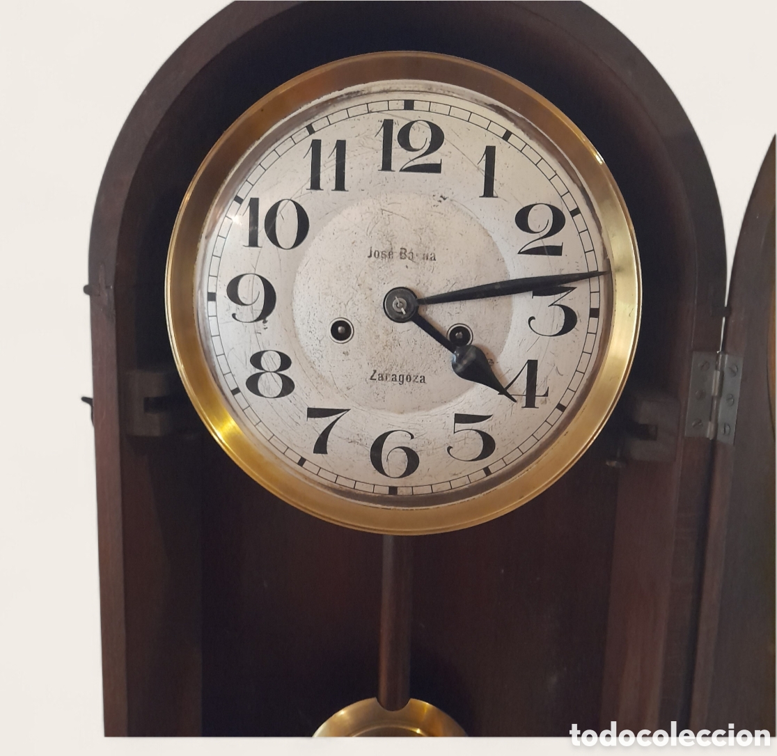 Relojes de pared: Antiguo reloj de pared Jos&eacute; Baena. - Foto 4