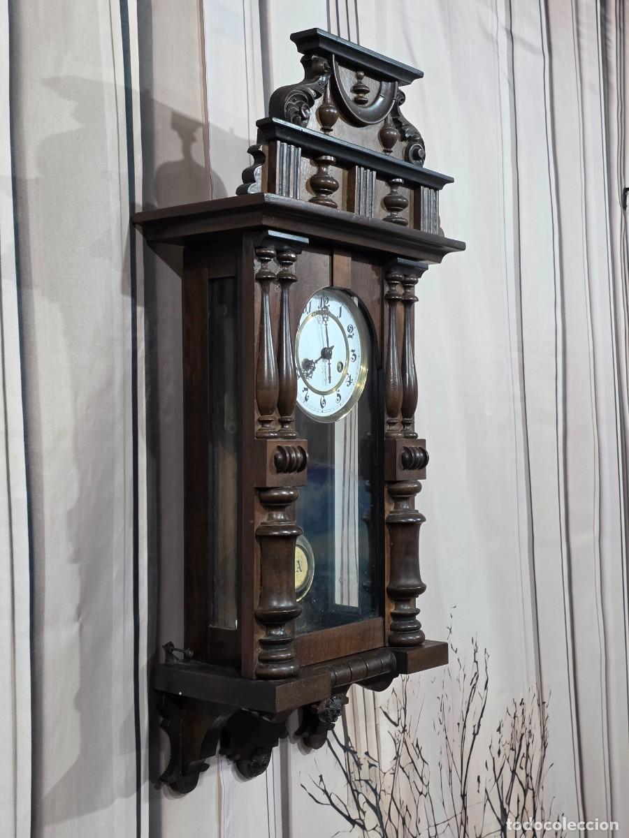 Relojes de pared: Reloj de pared antiguo de p&eacute;ndulo - Foto 3