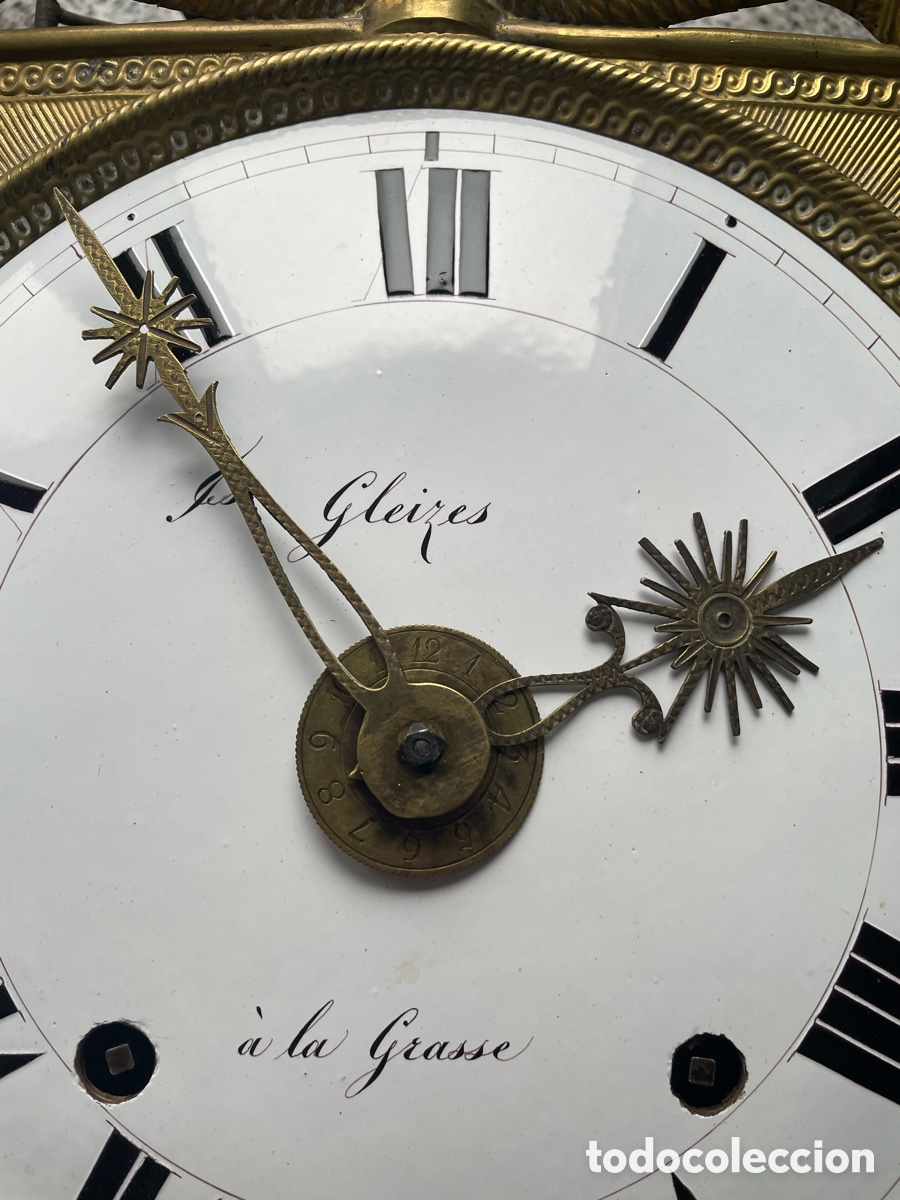 Relojes de pared: Reloj Moret. Car&aacute;tula de lat&oacute;n - Foto 3