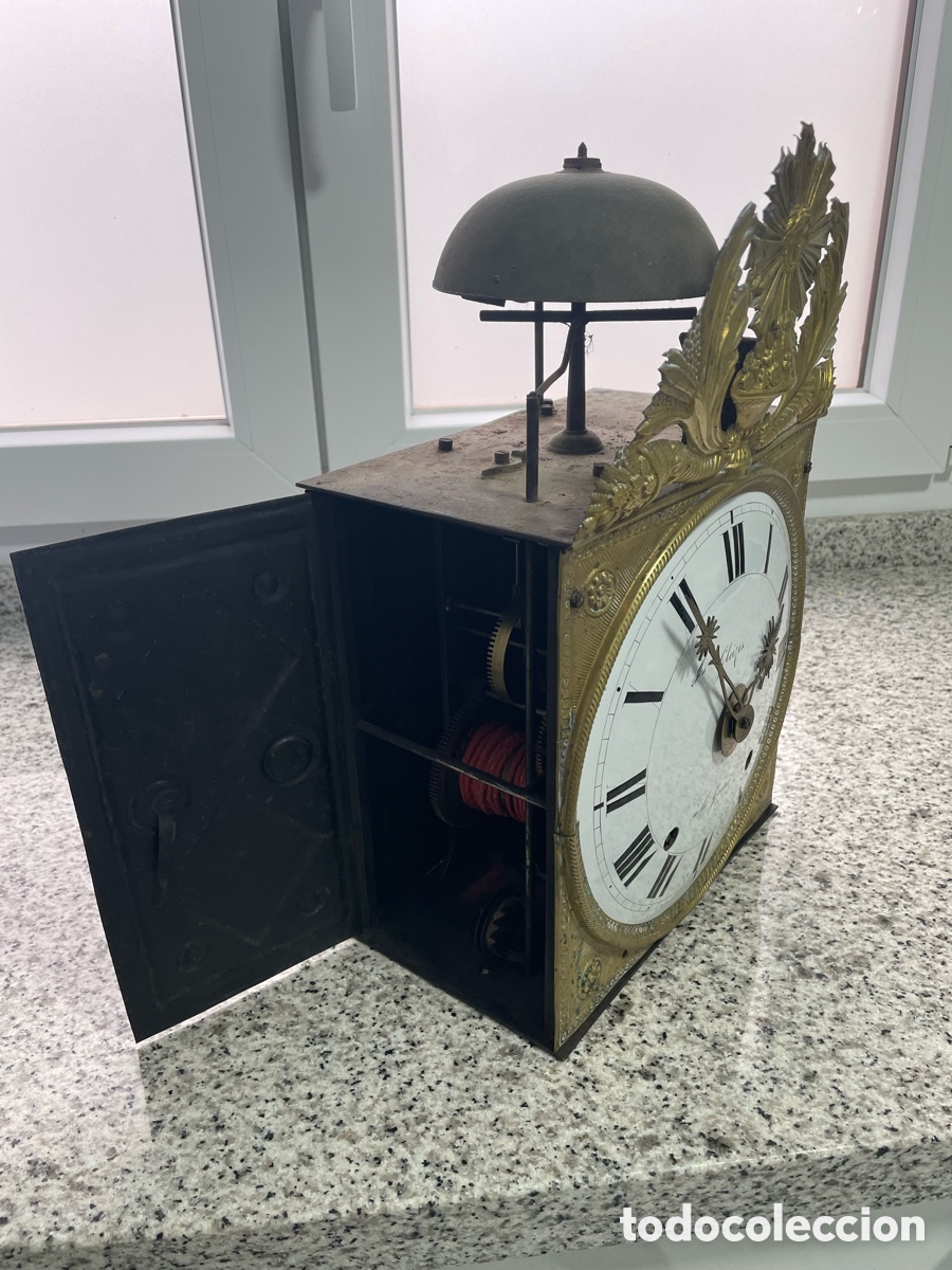 Relojes de pared: Reloj Moret. Car&aacute;tula de lat&oacute;n - Foto 8