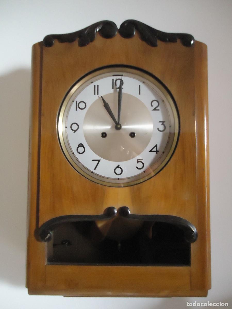 Wall clocks: Reloj Pared Regulador. Caja madera estilo colonial. 8 d&iacute;as cuerda. A&ntilde;os 60 (ver descripci&oacute;n)