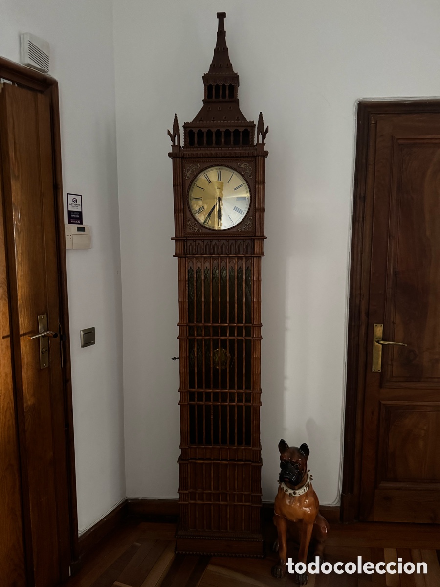 Relojes de pared: Reloj de pared Big Ben de madera a&ntilde;os 60