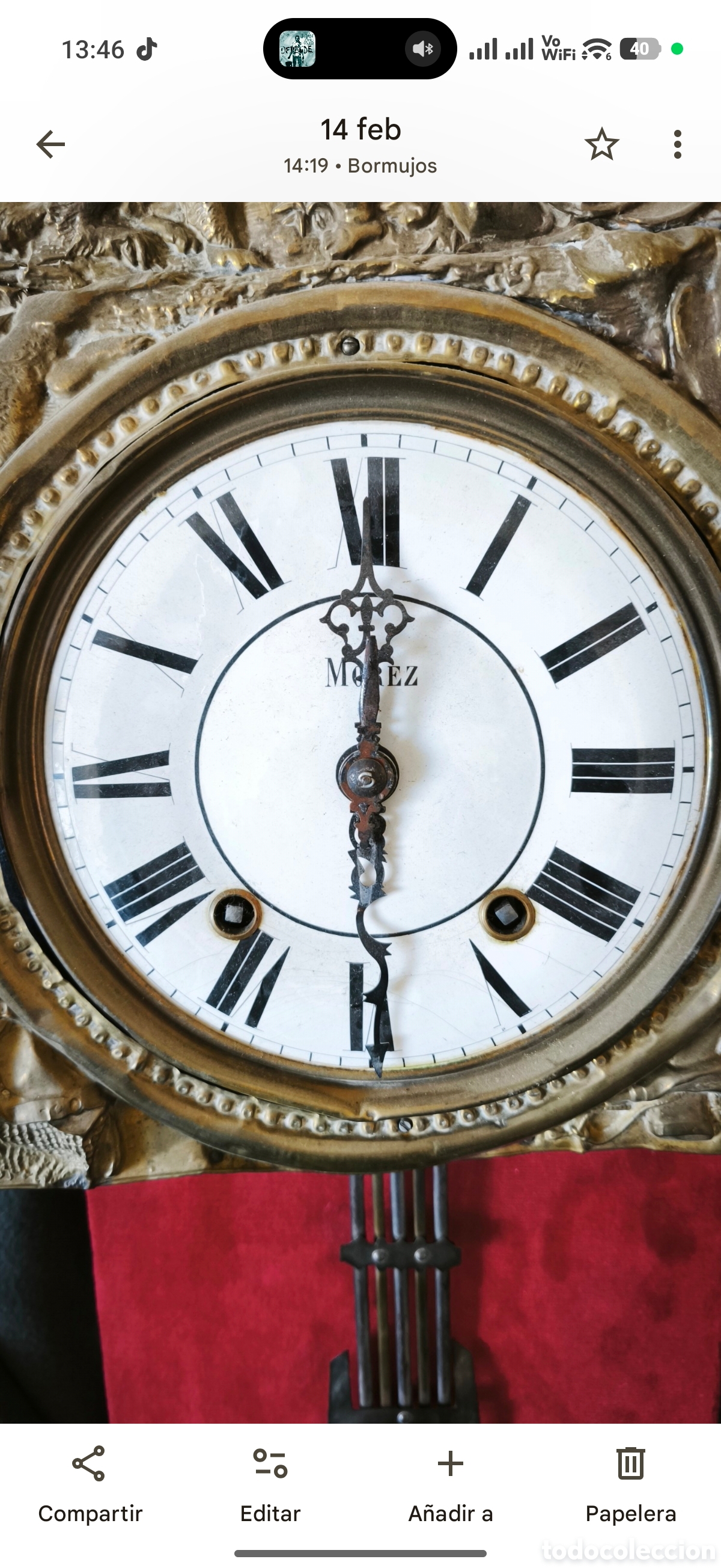 Relojes de pared: Reloj Moret manual de p&eacute;ndulo - Foto 2