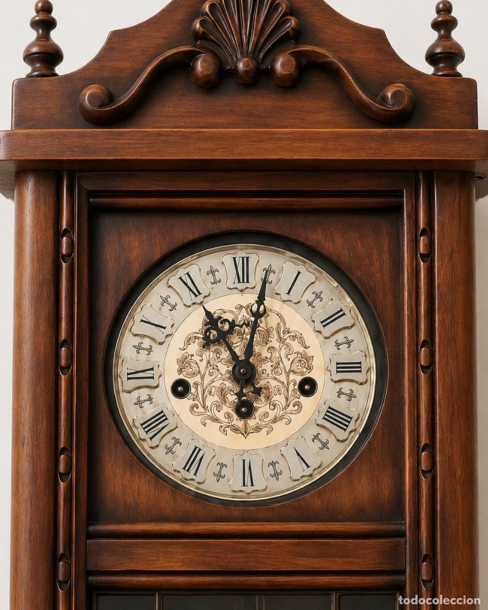 Relojes de pared: Reloj mec&aacute;nico de pared con soner&iacute;a carrill&oacute;n &ndash; caja de madera