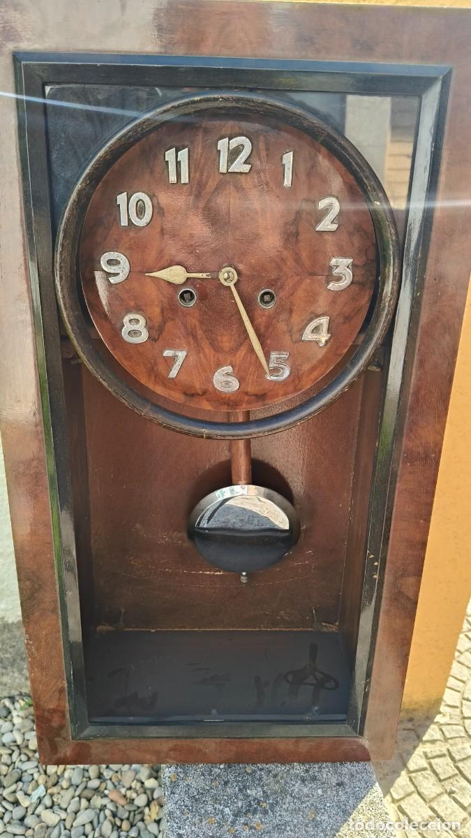 Relojes de pared: Horloge murale m&eacute;canique suisse fonctionne