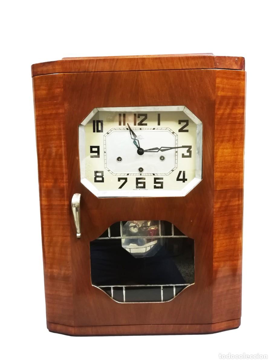 Wall clocks: RELOJ PARED ANTIGUO RODILLO GIRATORIO