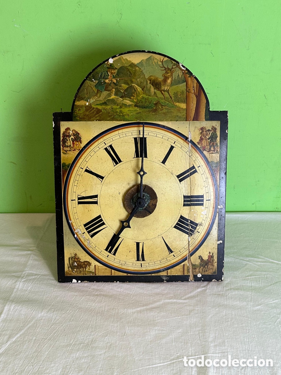 Relojes de pared: Antiguo reloj Morez franc&eacute;s siglo XIX maquinaria original marco de madera