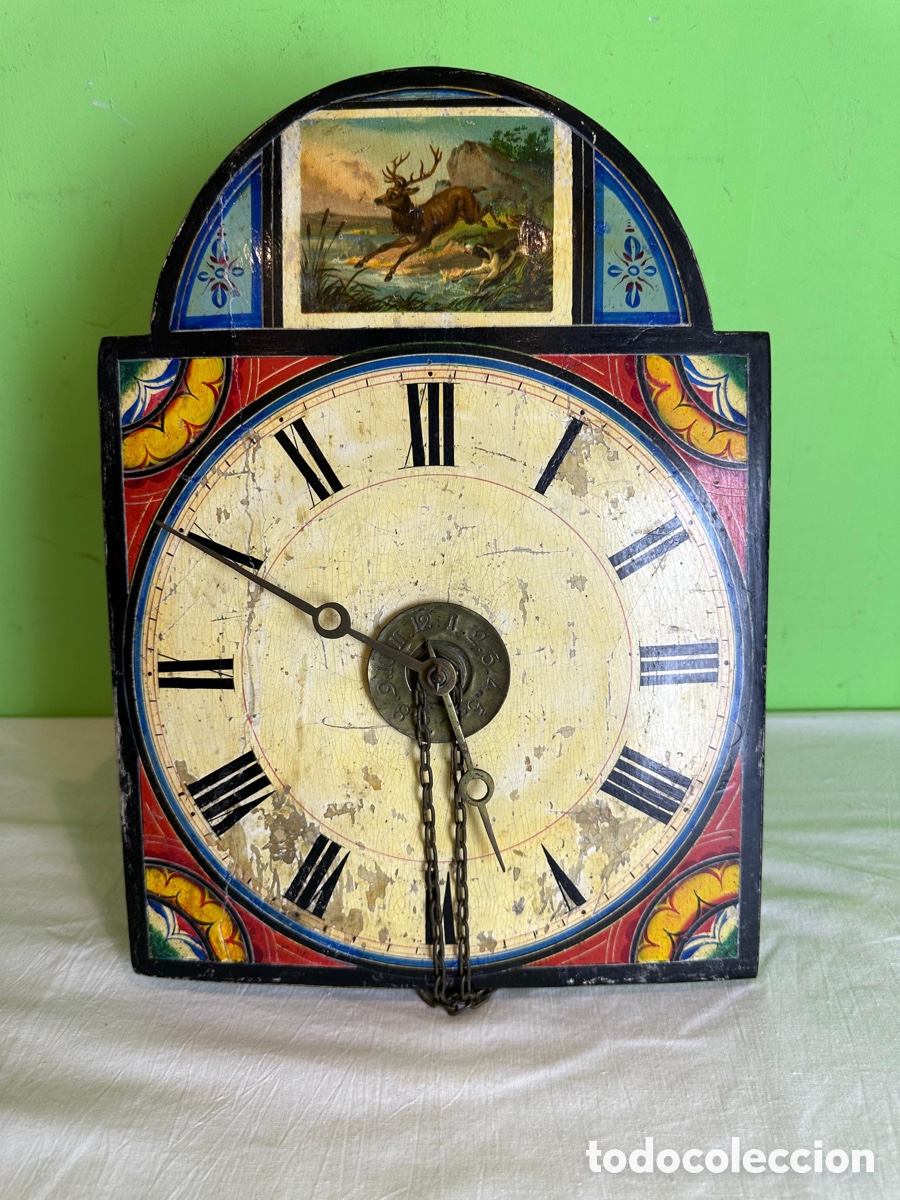 Relojes de pared: Antiguo reloj Selzmann Schwarzwald alem&aacute;n siglo XIX con maquinaria completa