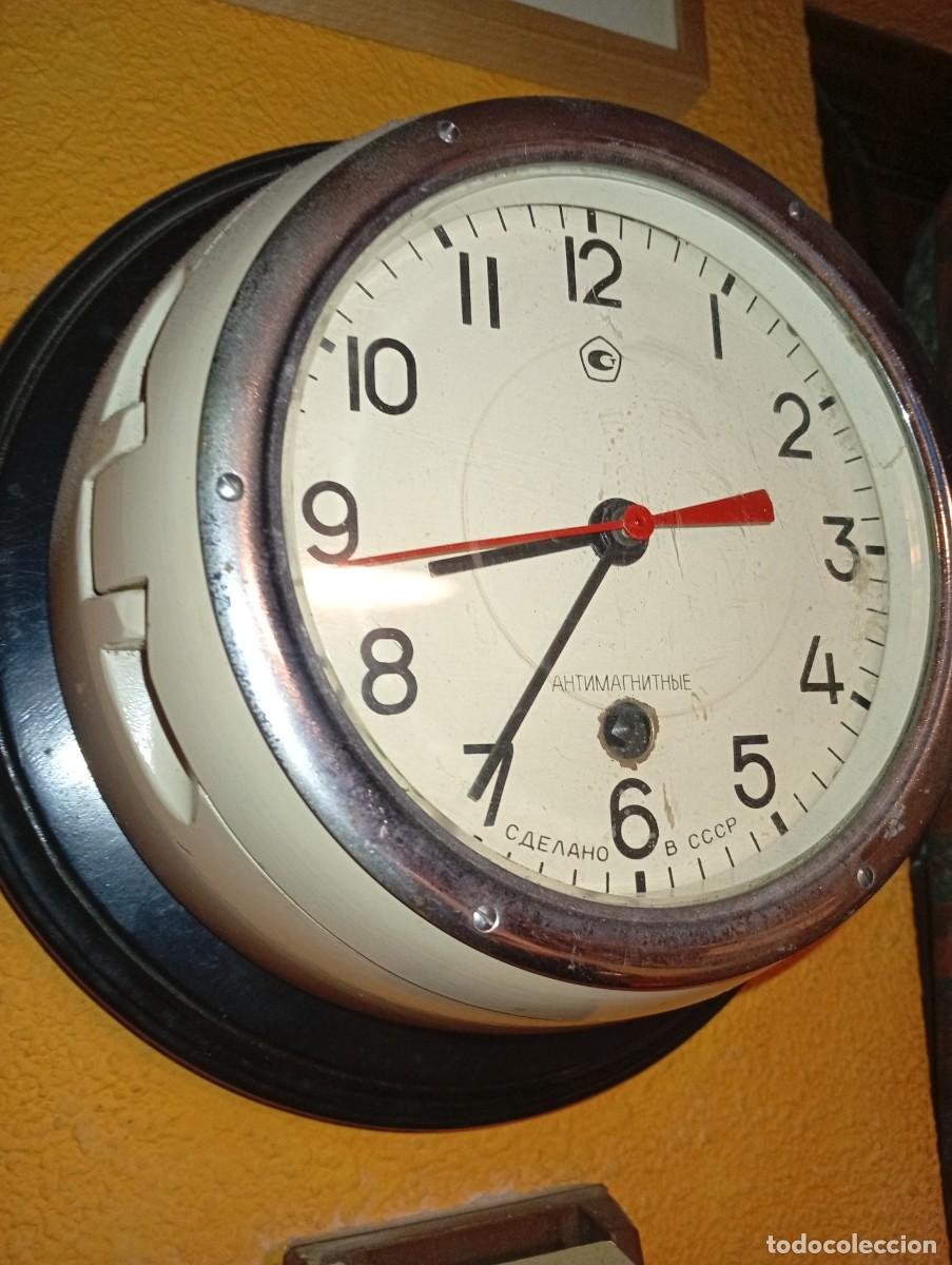 Relojes de pared: IMPONENTE RELOJ BITACORA BARCO MARINA SOVI&Eacute;TICA RUSO URSS MEDIADOS A&Ntilde;OS 80 VINTAGE
