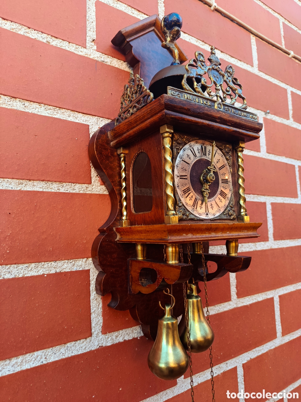 Relojes de pared: Reloj de pared mecanico Reloj holandes Zaanse WUBA