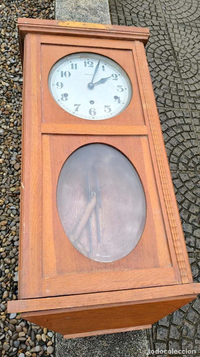 Relojes de pared: Horloge murale m&eacute;canique suisse vedette fonctionne compl&egrave;te