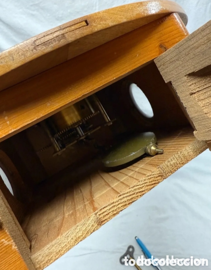 Relojes de pared: Reloj de pared caja de madera - Foto 4