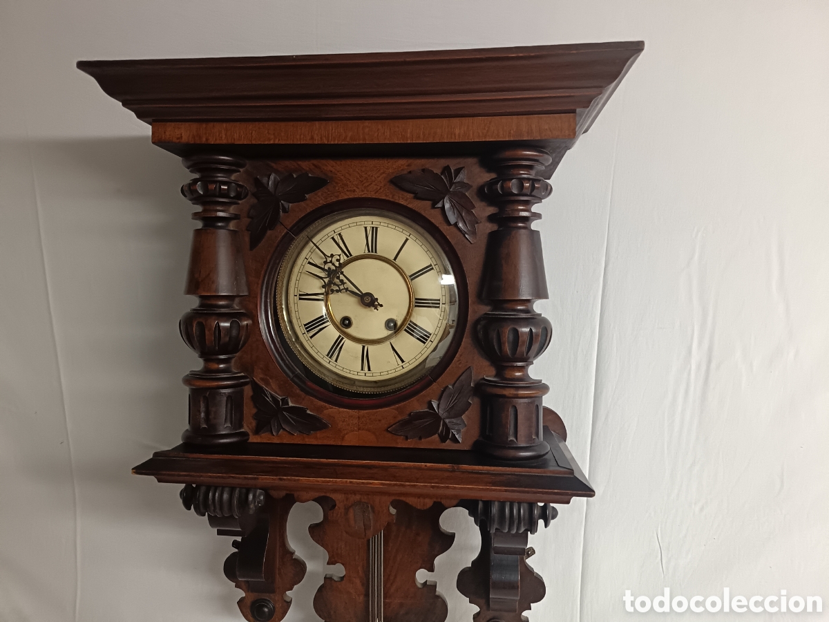 Rel&oacute;gios de parede: RELOJ ANTIGUO DE PARED, A CUERDA, MADERA TALLADA