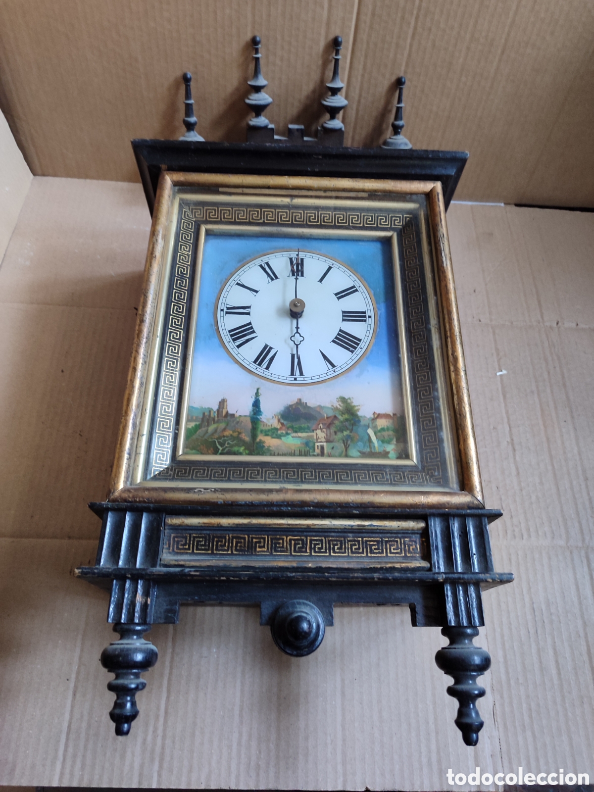 Relojes de pared: Muy antiguo reloj de pared para restaurar o para piezas