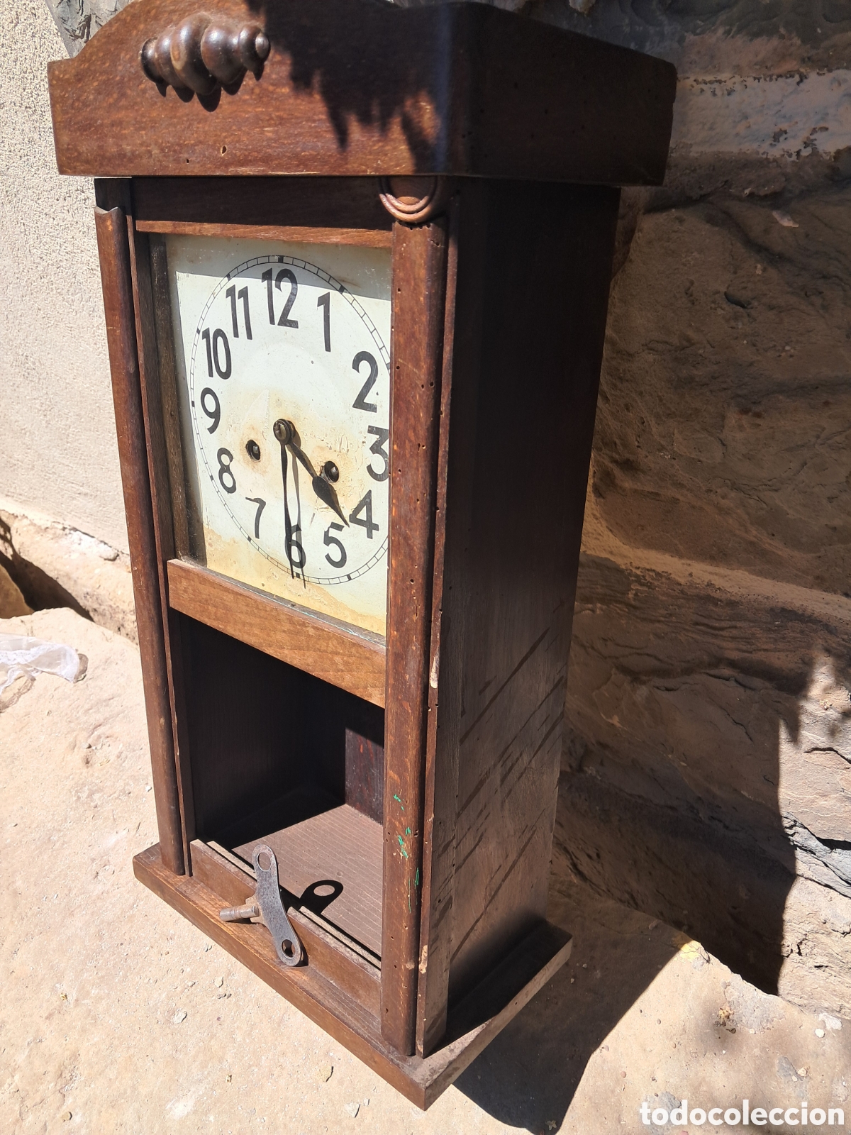Relojes de pared: Rellotge de paret de p&egrave;ndol antic tipus regula - Foto 2