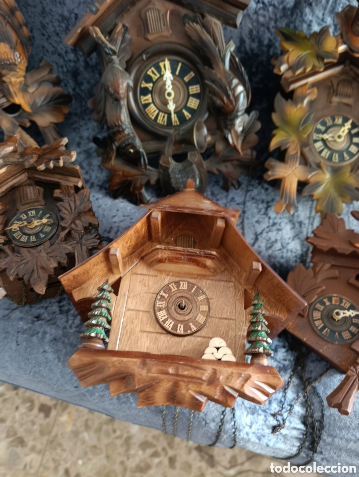 Relojes de pared: Lote 6 el relojes de cuco - Foto 13