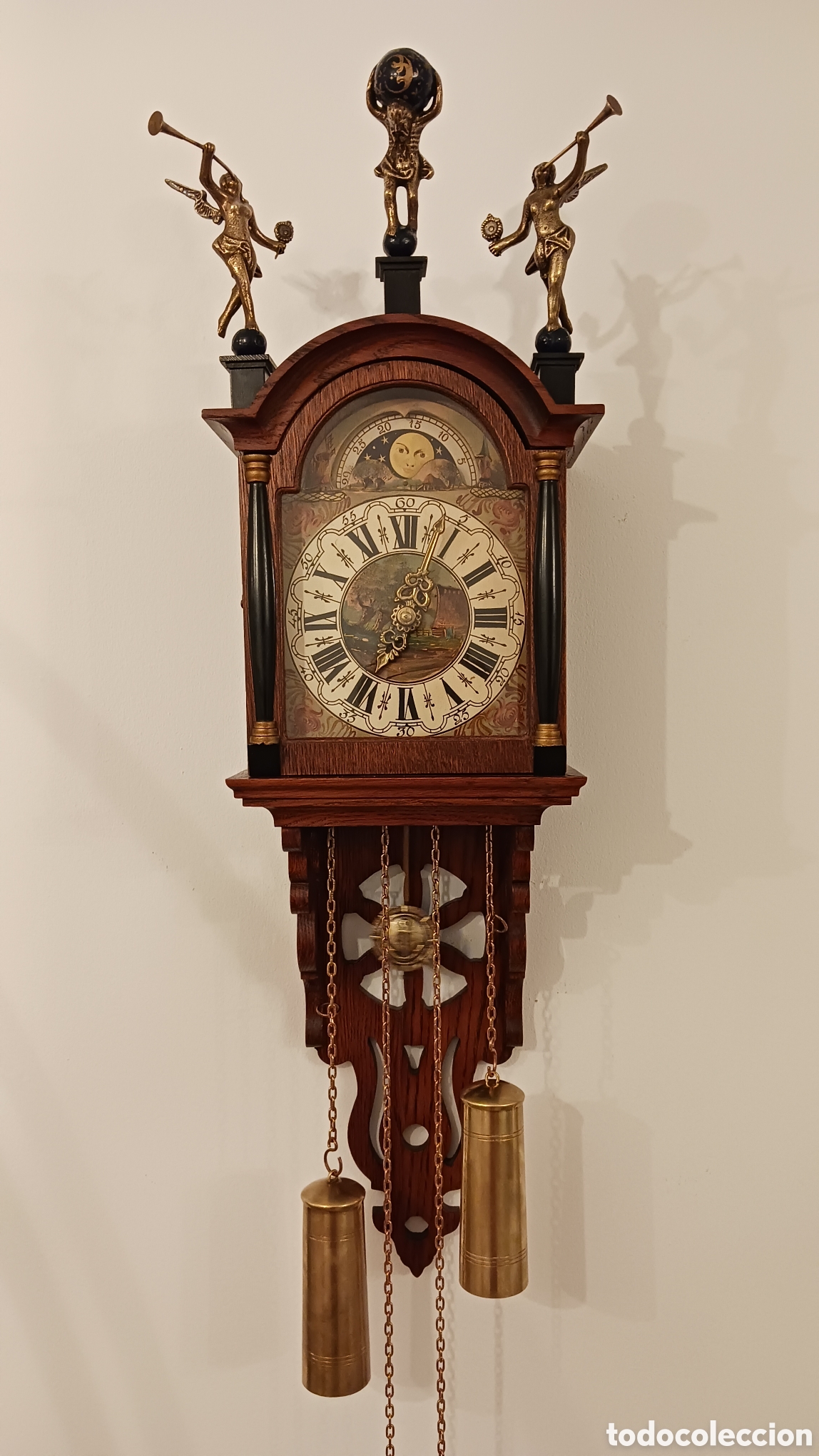 Relojes de pared: RELOJ DE PARED FRISON HOLANDES FABRICADO POR WUBA Warmink