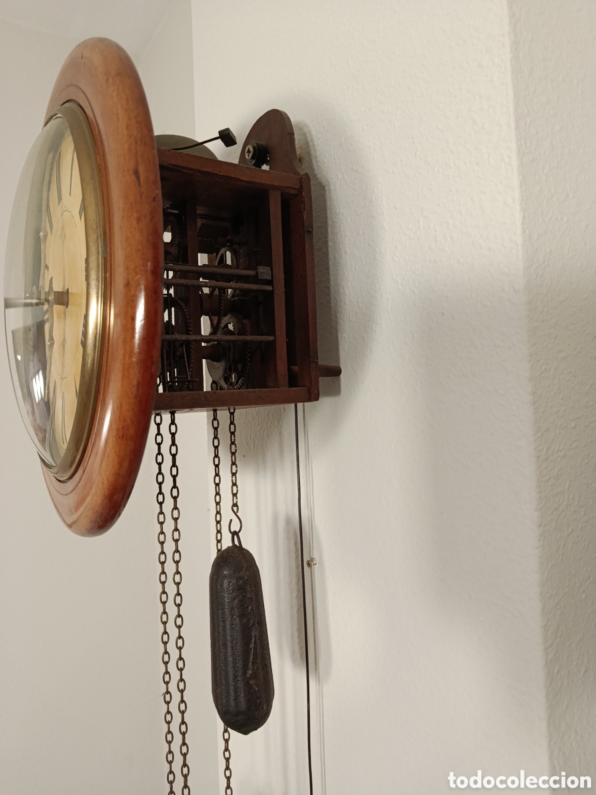 Relojes de pared: Reloj de Pared Antiguo Madera restaurado - Foto 2