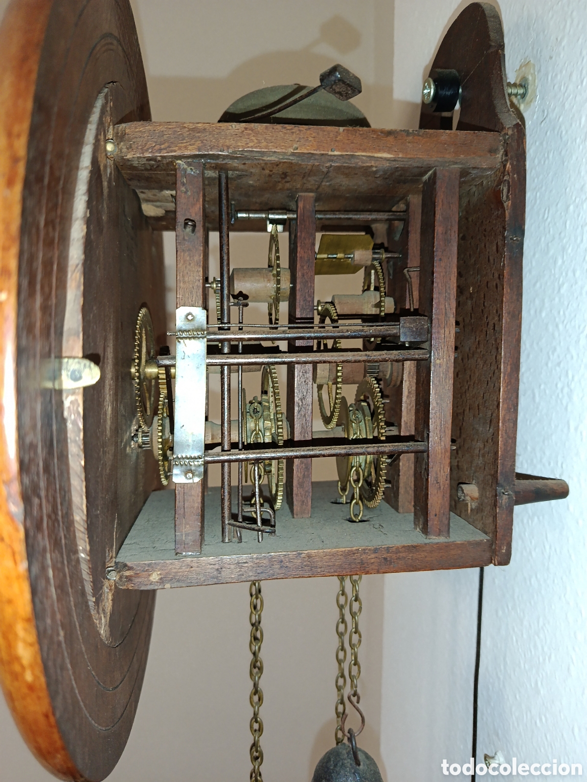 Relojes de pared: Reloj de Pared Antiguo Madera restaurado - Foto 4