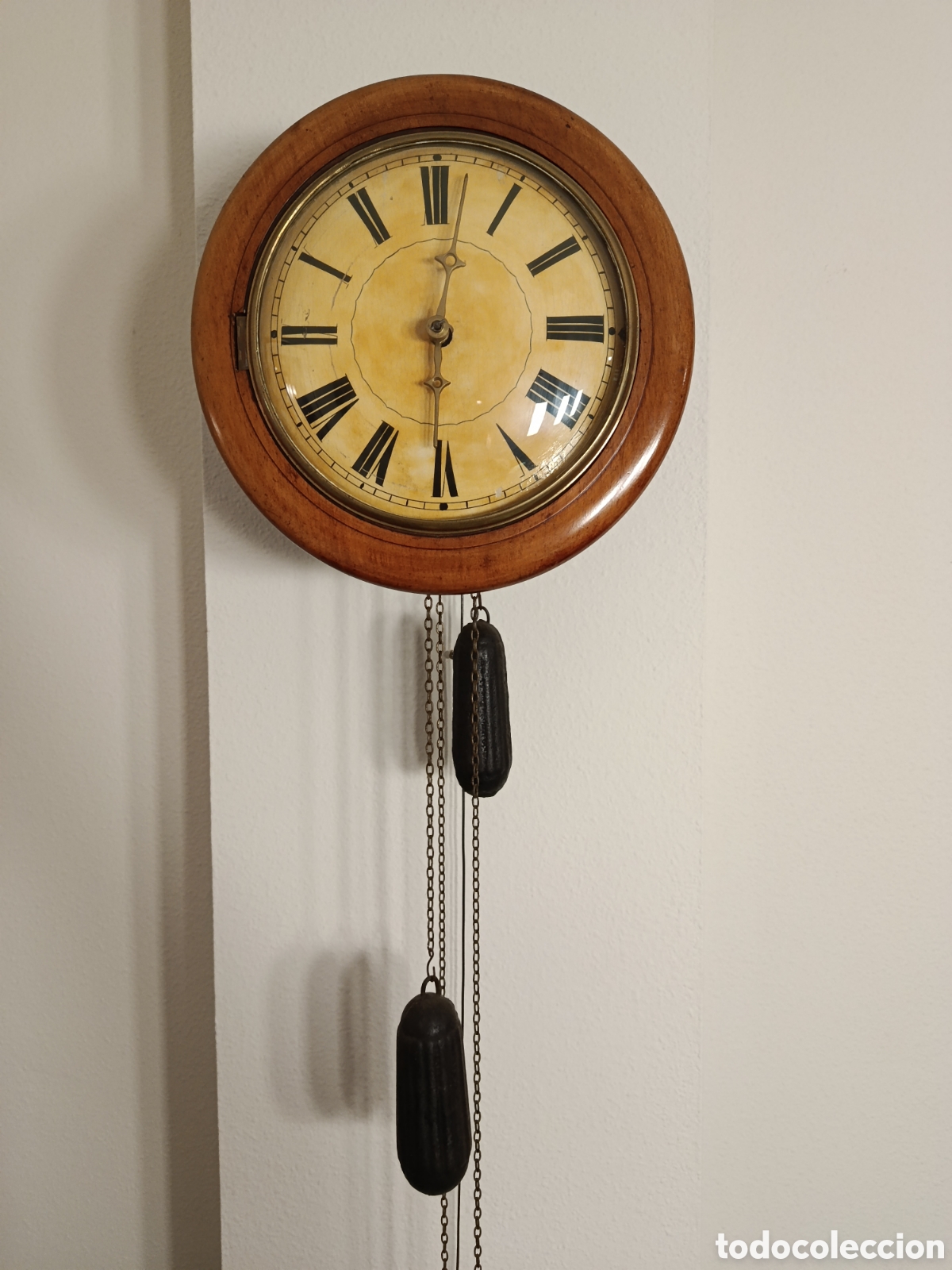 Relojes de pared: Reloj de Pared Antiguo Madera restaurado - Foto 1