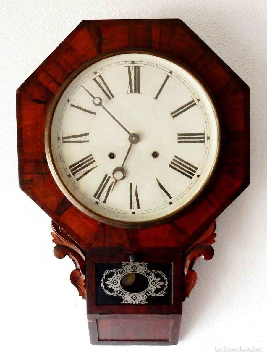 Relojes de pared: Reloj de pared Americano - c 1900 - Foto 8
